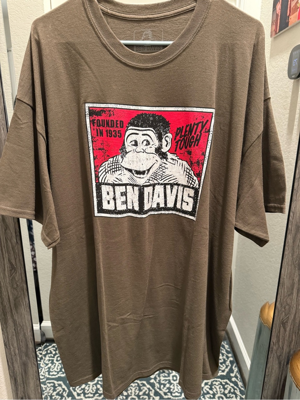 Ben Davis Mens Plenty Tough Graphic Tee Brown 2XL